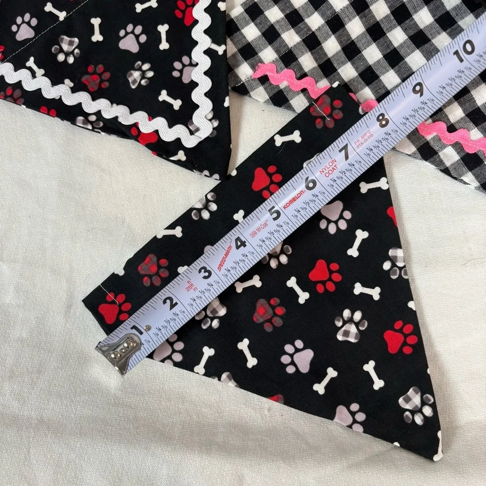 Handmade Christmas Dog Collar Bandanas‎ Set of 3 – Size Small 8